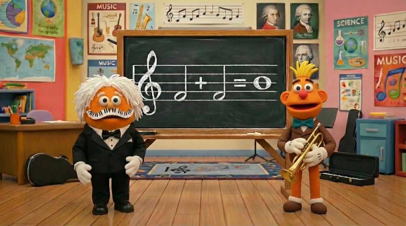 Müzik Sınıfında Bay Tuşbıyık ve Bibob